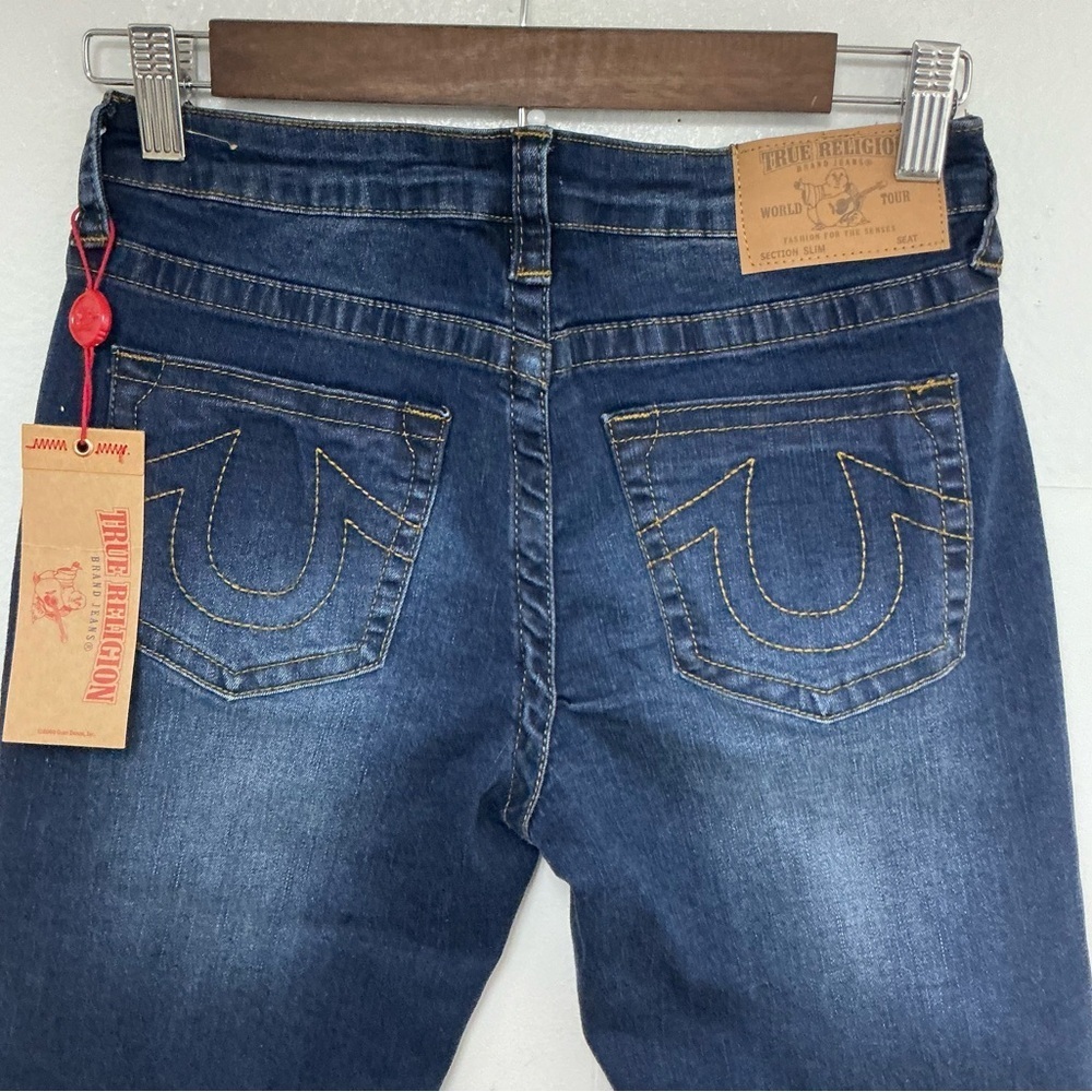 True Religion Boys Dark Wash Slim Fit Jeans - Picture 5 of 11